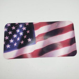American Flag Front License Plate Patriotic Plastic PVC